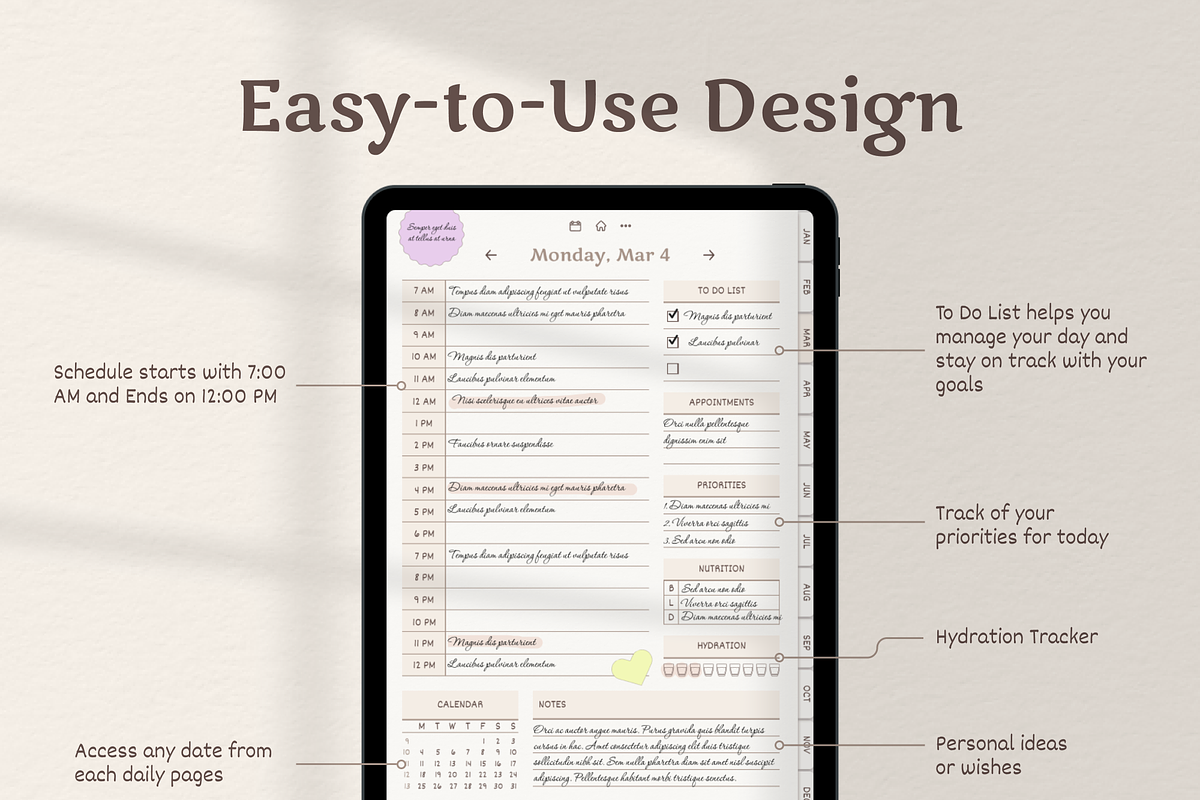 Minimalism Boho Digital Planner, a Templates & Theme by Digital_Mind (Photo 3 of 10)