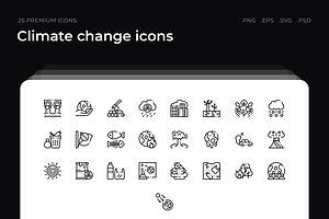 Climate Change Icons