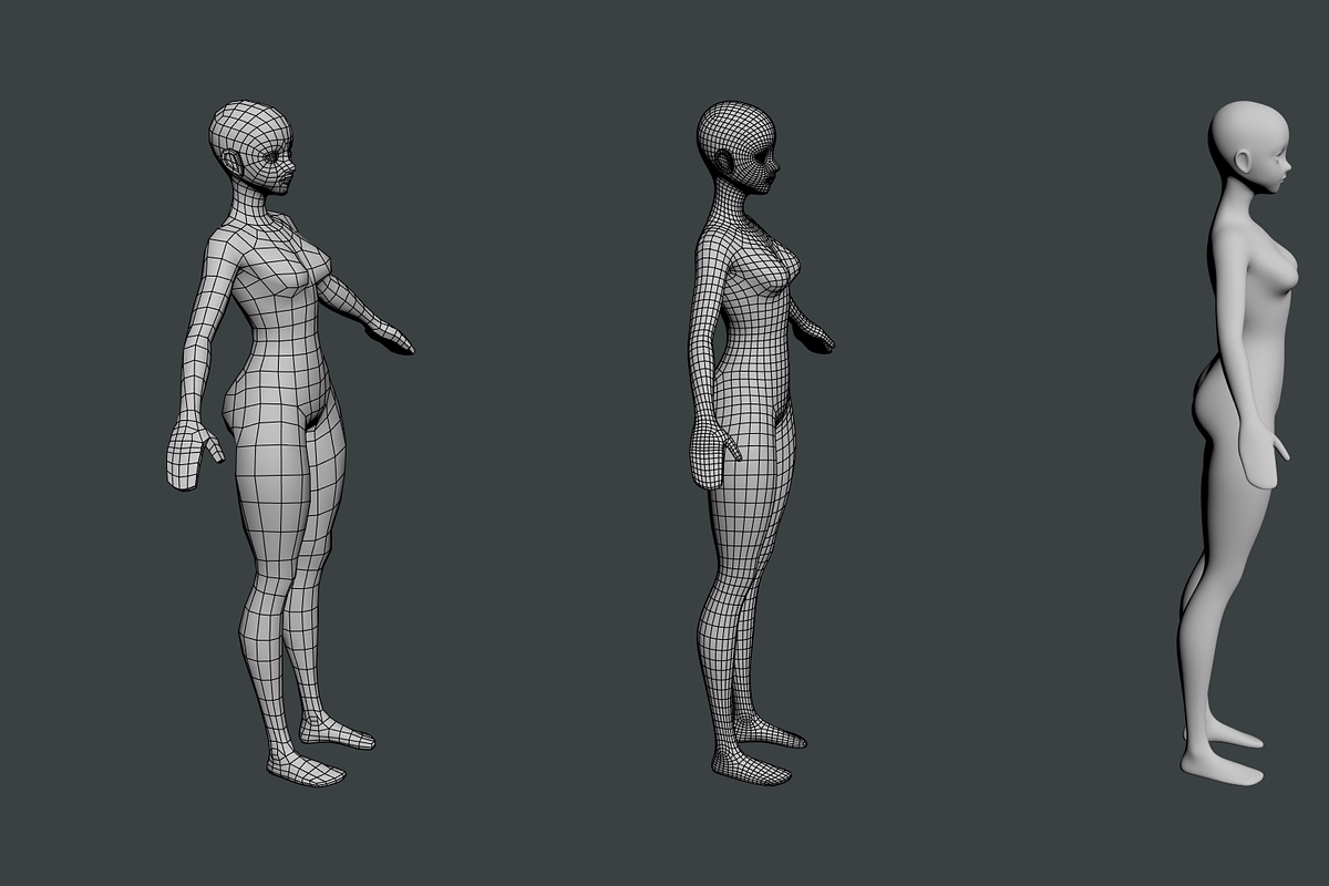 Stylized Girl Abby Shape Mesh, a Characters & Person 3D Model by VK Studio (Photo 9 of 16)