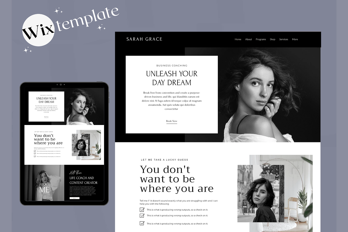 Wix website template coach, a Wix Template by Climbwithelevator (Photo 1 of 9)