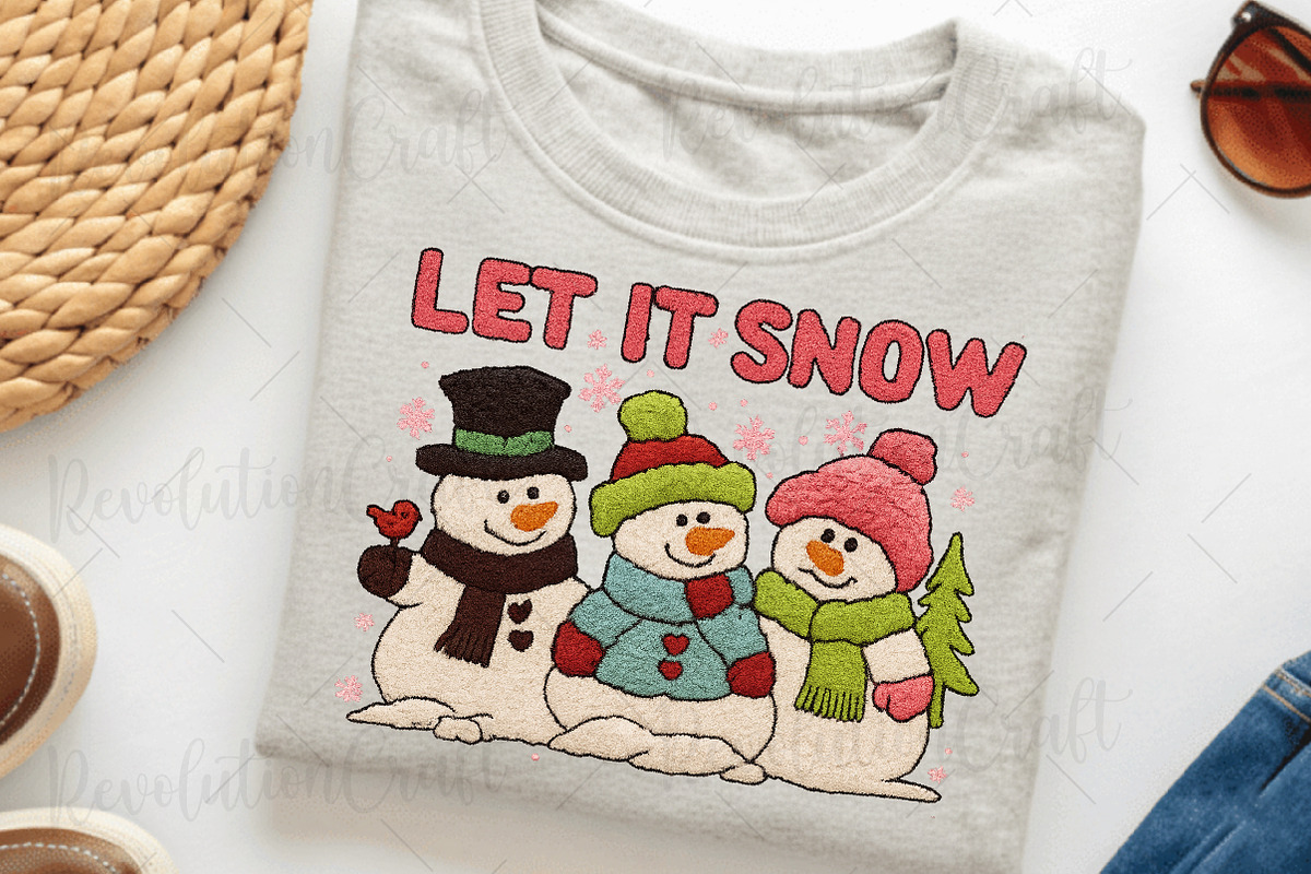 Let It Snow, Crochet Snowman Png, an Illustration by OK Design (Photo 6 of 6)