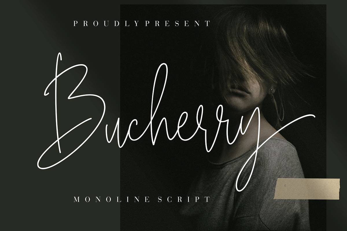 Bucherry Monoline Script, a Script Font by Creatype Studio (Photo 1 of 9)
