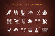 Egyptian Hieroglyphs Vector Set, an Illustration by S K Y B O X (Thumbnail 4 of 10)