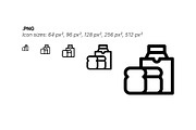 50 Food Delivery Icons, an Outline Icon by Side Project (Thumbnail 5 of 8)