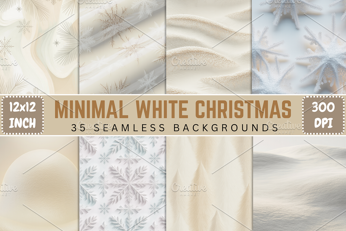 Minimal White Christmas Backgrounds, a Background Photo by Ink Gallery (Photo 1 of 2)