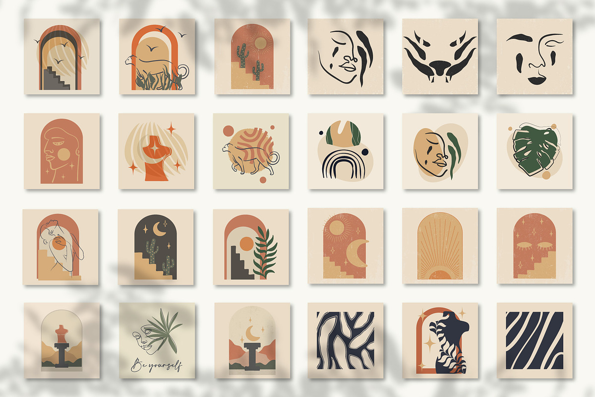Aesthetic Boho Illustrations, a Decorative Illustration by NatalyN (Photo 4 of 11)