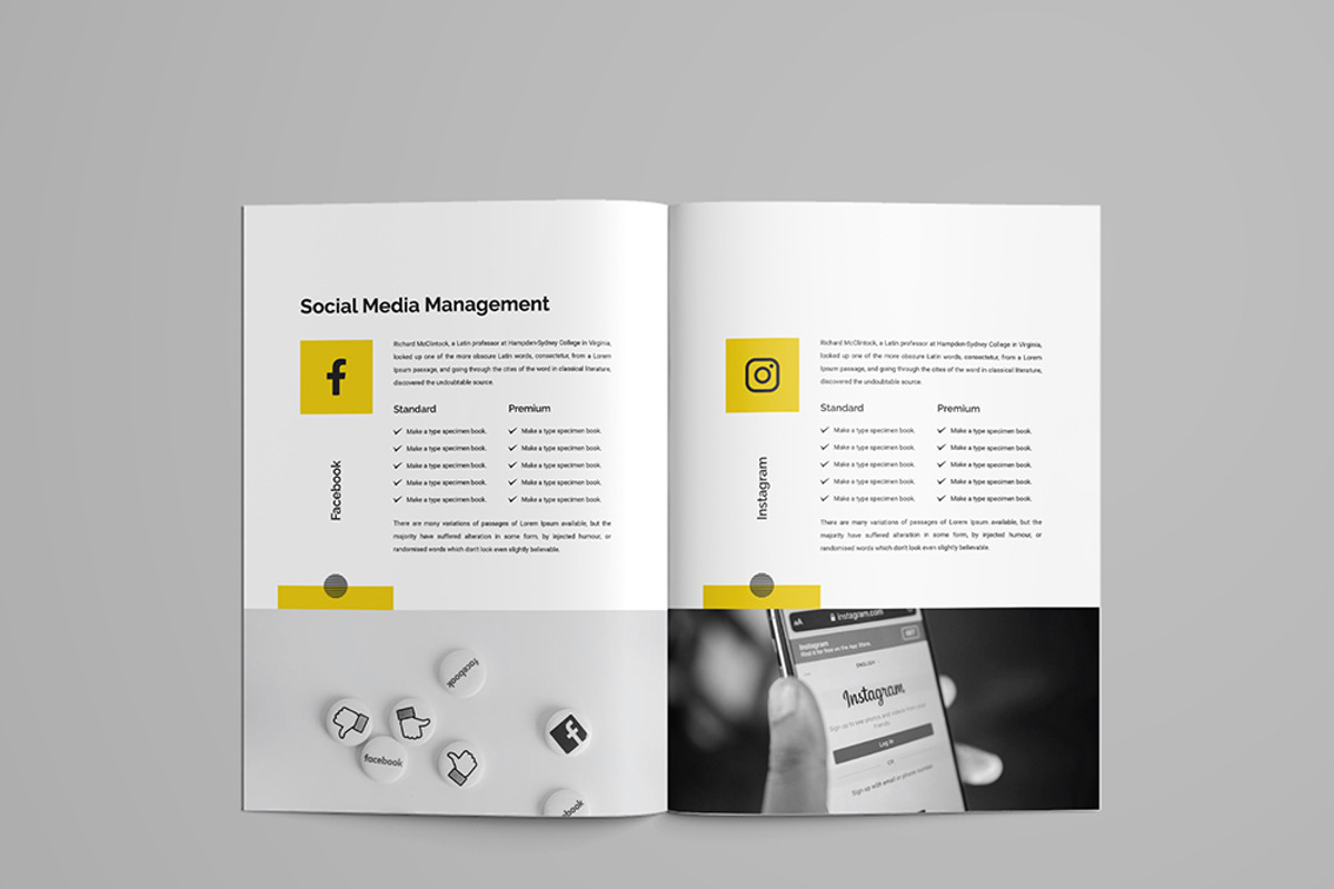 Clean Social Media Proposal Design, a Brochure Template by mijli (Photo 12 of 21)