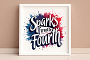 Sparks Fly for the Fourth, Patriotic, an Illustration by Awieee1 (Thumbnail 4 of 4)