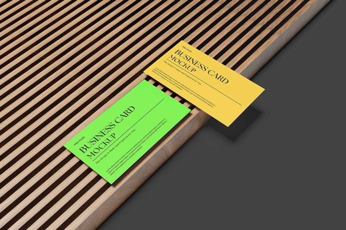Business Card Mockup Top View, an Advertising Mockup by GraphicWindow (Photo 4 of 6)