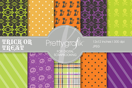 Halloween digital paper, commercial preview 2