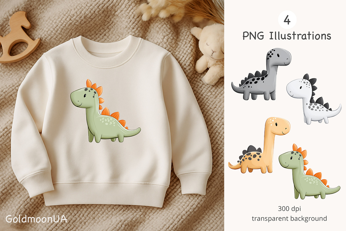 Roar baby roar Patterns & Clipart, an Animal Illustration by GoldmoonUA (Photo 3 of 5)