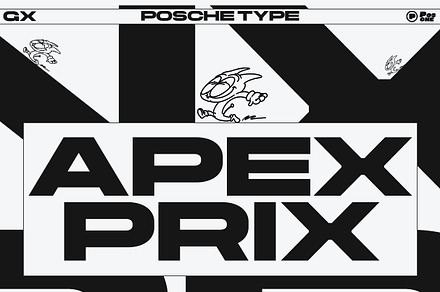 PS Apex Prix | Typeface Display, a Sans Serif Font by Posche Type