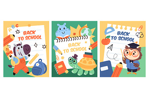 Back to school animals. Funny little, an Education Illustration by YummyBuum
