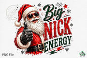 Santa Big Nick Energy Christmas, a Seasonal Illustration by Craft Nest (Thumbnail 1 of 6)