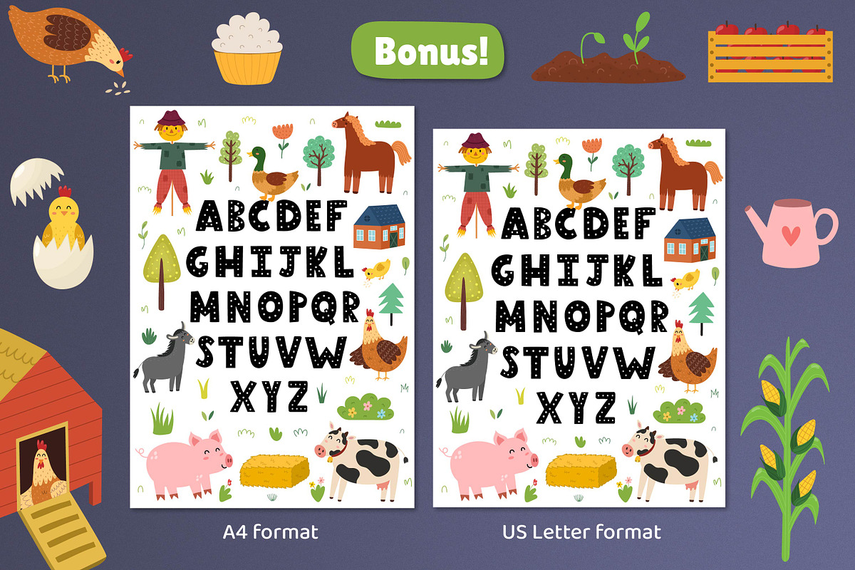 Farm Activity Pages for Kids, an Education Illustration by Gulnara Sabirova (Photo 19 of 19)