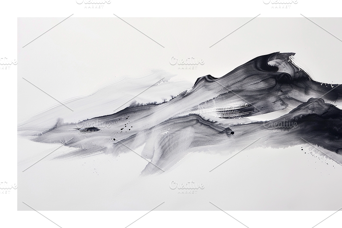 Kesi Co. B&W Ink Wash Art, a Texture Illustration by milatovar (Photo 8 of 20)