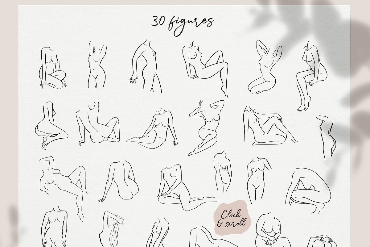 Body & Soul. Female Figure Line Art, a Healthcare Illustration by mejorana (Photo 7 of 12)