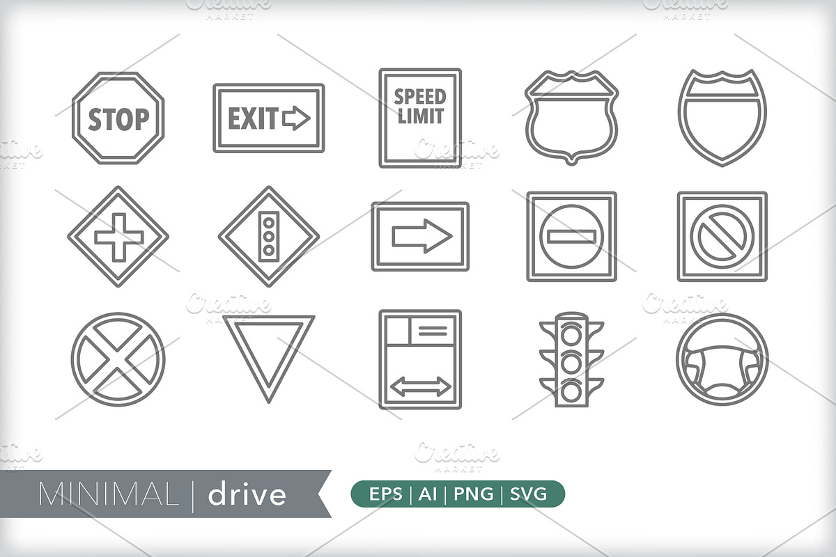Minimal drive icons, an Outline Icon by Picture Window (Photo 1 of 5)