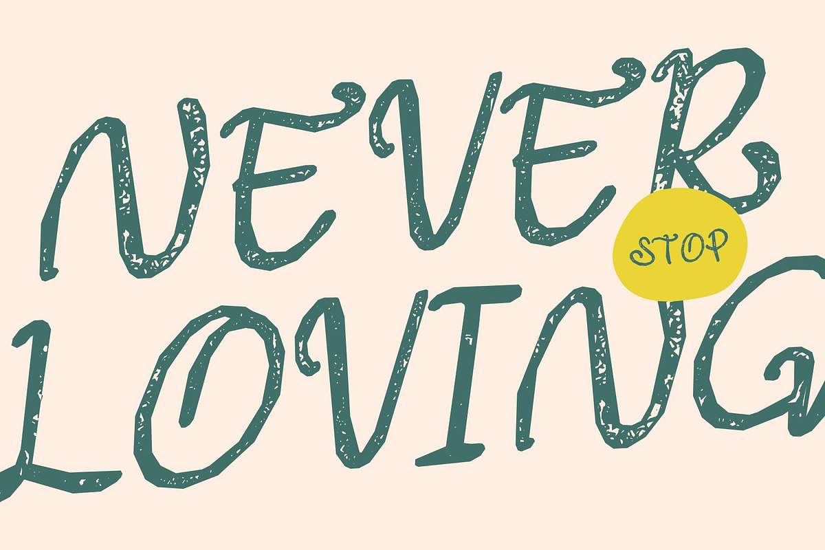 CS Belluga Stamp, a Handwritten Font by Craft Supply Co. (Photo 2 of 8)