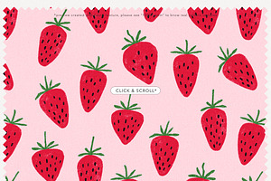 Fruits & Patterns Crayon Style Set