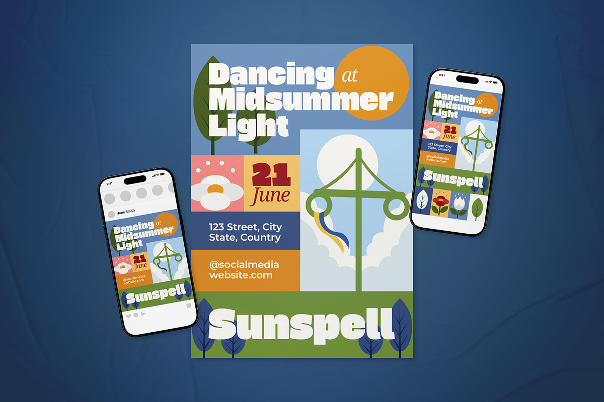 Midsummer Event Flyer Set, a Flyer Template by The Good Store (Photo 1 of 2)