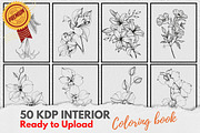 KDP Interiors, Flower Coloring Book, an Illustration by Jaboor Magics (Thumbnail 2 of 5)