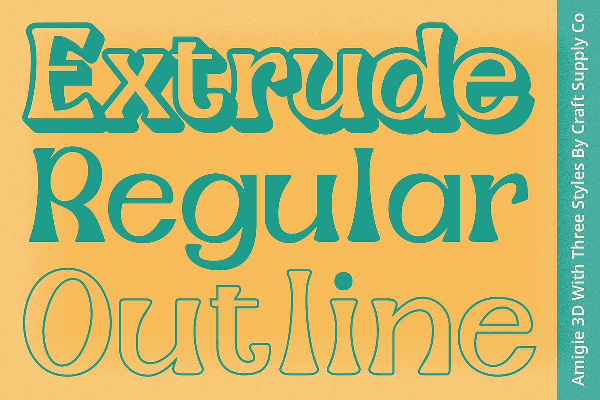 Amigie 3D, a Serif Font by Craft Supply Co. (Photo 2 of 8)
