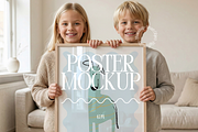 Siblings Holding A1 Frame Mockup, a Mockup by First Impression Mockups (Thumbnail 1 of 4)