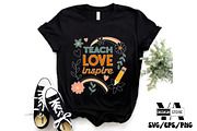 Teacher Boho Floral SVG PNG Bundle, an Illustration by Ya_ Design Store (Thumbnail 9 of 17)