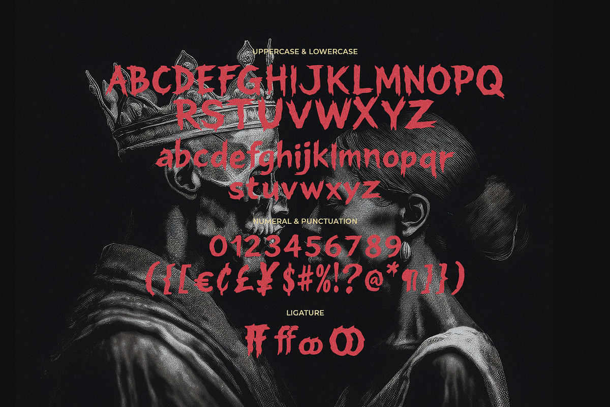 Heyend Ciwowks Horror Distressed, a Blackletter Font by Maulana Creative (Photo 6 of 6)