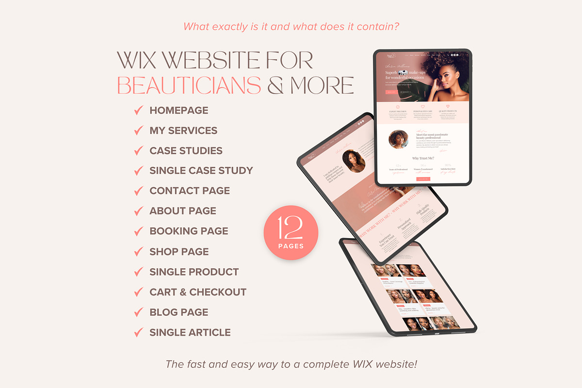 Beauty Salon Wix Website Template, a Wix Template by vectorocean (Photo 3 of 11)