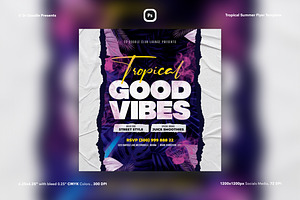 Tropical Summer Flyer, a Flyer Template by iDoodle Studio