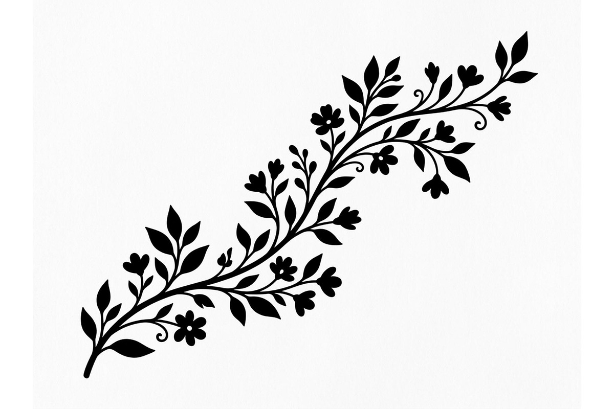 Elegant Floral Vine Silhouette, an Object Graphic by Creativeshirt (Photo 3 of 3)