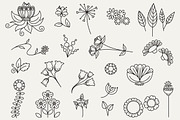Floral Doodles clip art bumper pack, an Illustration by Katy Clemmans (Thumbnail 3 of 5)