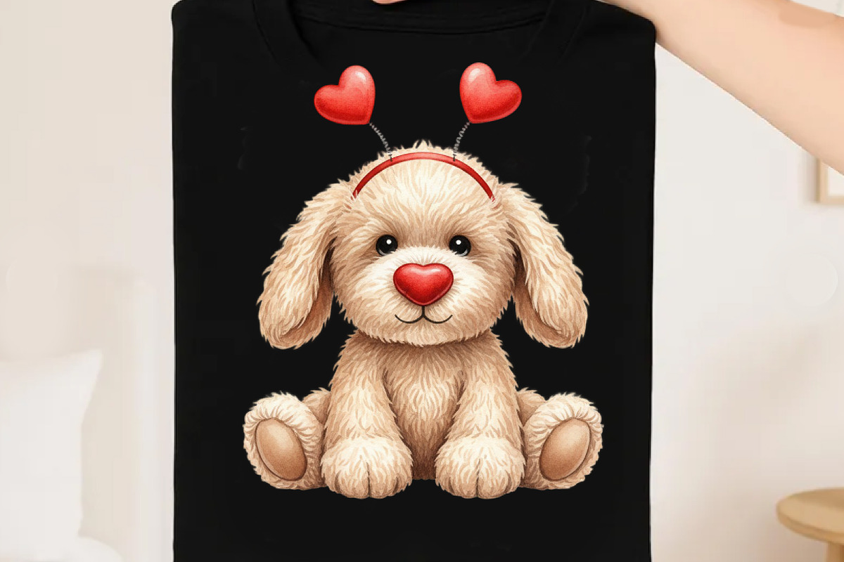 Whimsical Valentine Dog PNG, an Illustration by DreamArtGraphic (Photo 2 of 4)