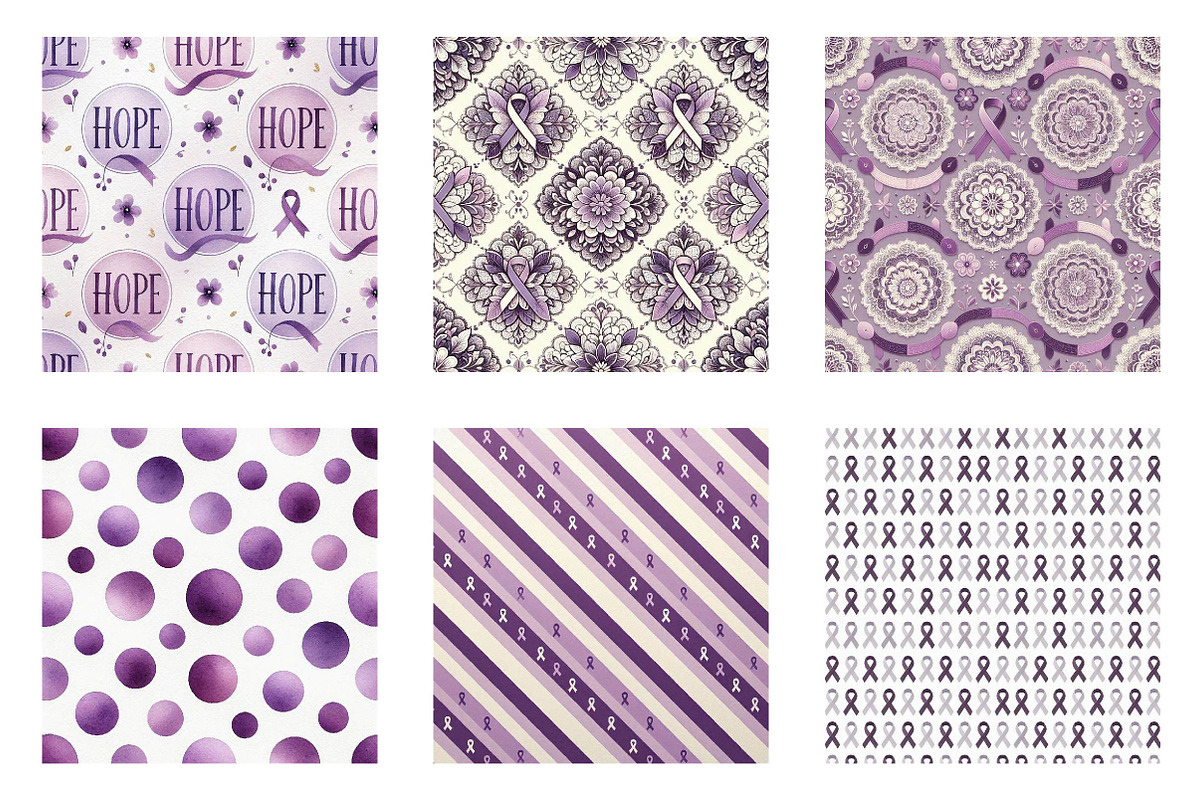 Disease Awareness Digital Papers, a Pattern Graphic by fashionaddict (Photo 3 of 6)