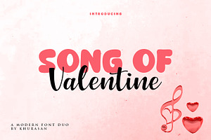 Song of Valentine Font Duo, a Script Font by khurasan