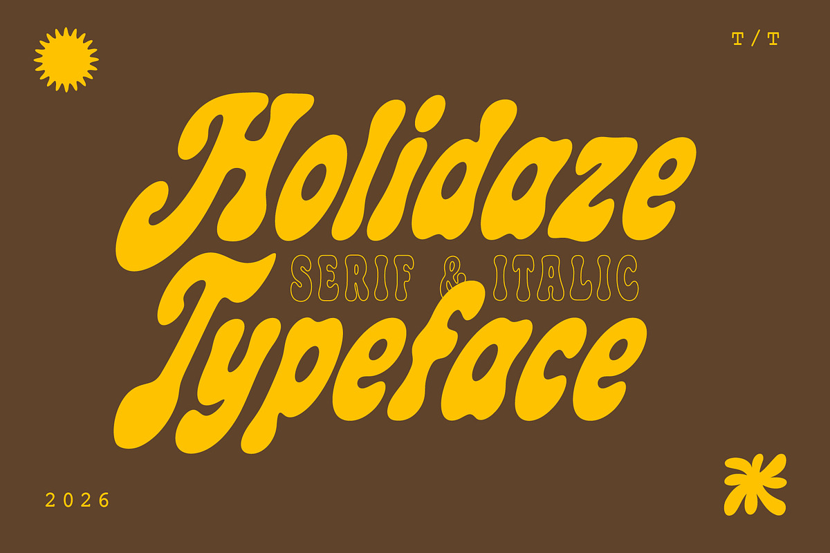 HOLIDAZE DISPLAY RETRO FONT, a Serif Font by Tropical Type (Photo 1 of 11)