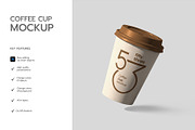 Disposable Coffee Cup Mock with Lid, a Cups & Container Mockup by graphypix (Thumbnail 2 of 4)
