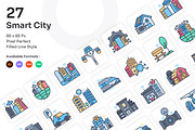 Smart City Icons Set - Filled Line, an Icon by Kmg Design (Thumbnail 1 of 2)