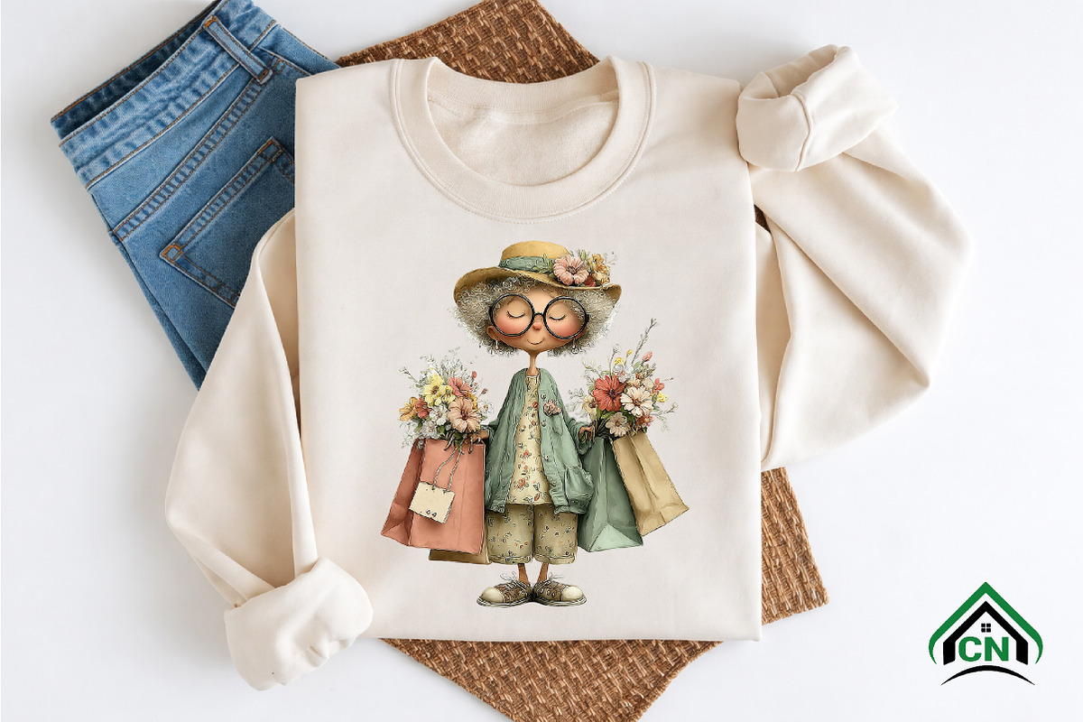 Summer Funny Grandma Clipart, an Illustration by Craft Nest (Photo 8 of 12)