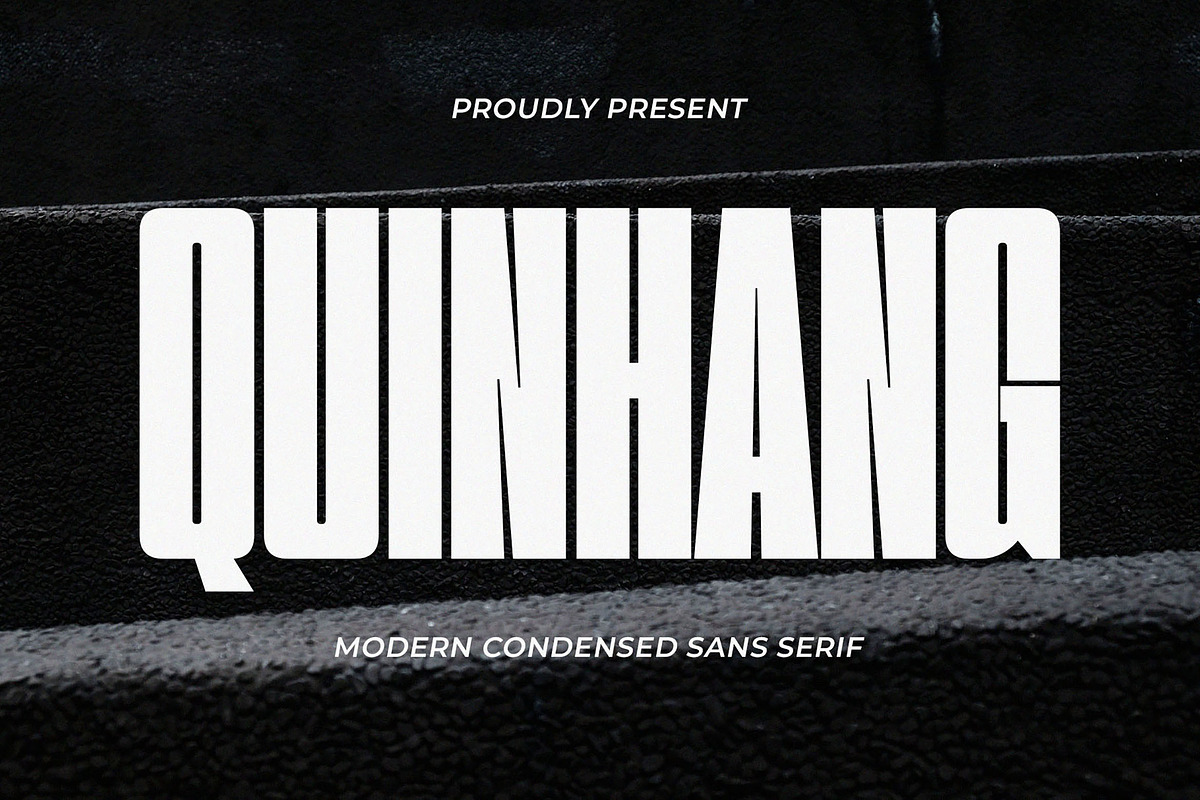 Quinhang - Modern Condensed Sans Ser, a Sans Serif Font by TypeLogue (Photo 1 of 5)