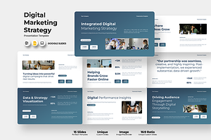 Marketing Strategy - Google Slides, a Presentation Template by Iqsiart Studio