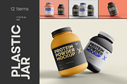Food Supplement Plastic Jar Mockup, a Cups & Container Mockup by dpi (Thumbnail 1 of 14)