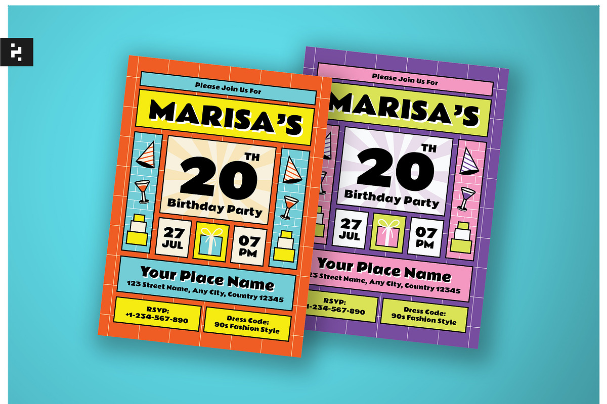 Creative Birthday Party Invitation, a Card Template by Neermana (Photo 1 of 4)