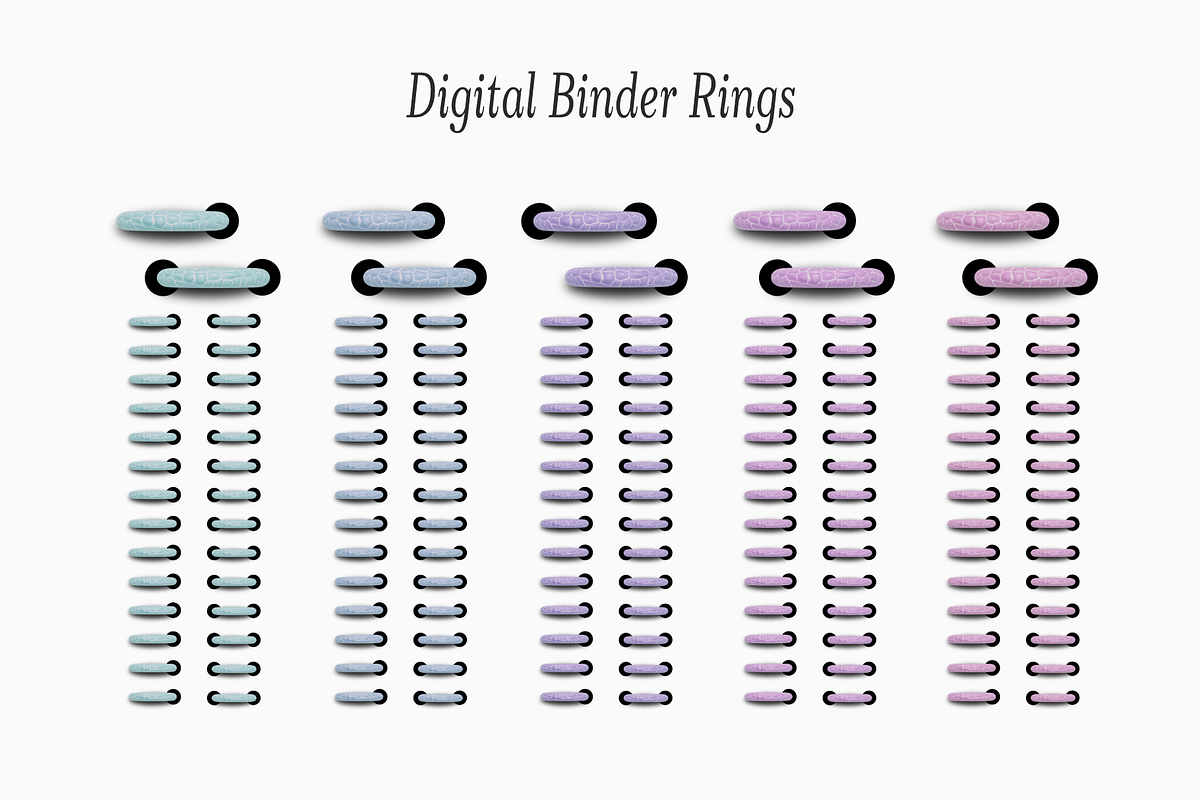 Pastel Leather Digital Binder Rings, an Object Graphic by 3PointsCreative (Photo 3 of 7)