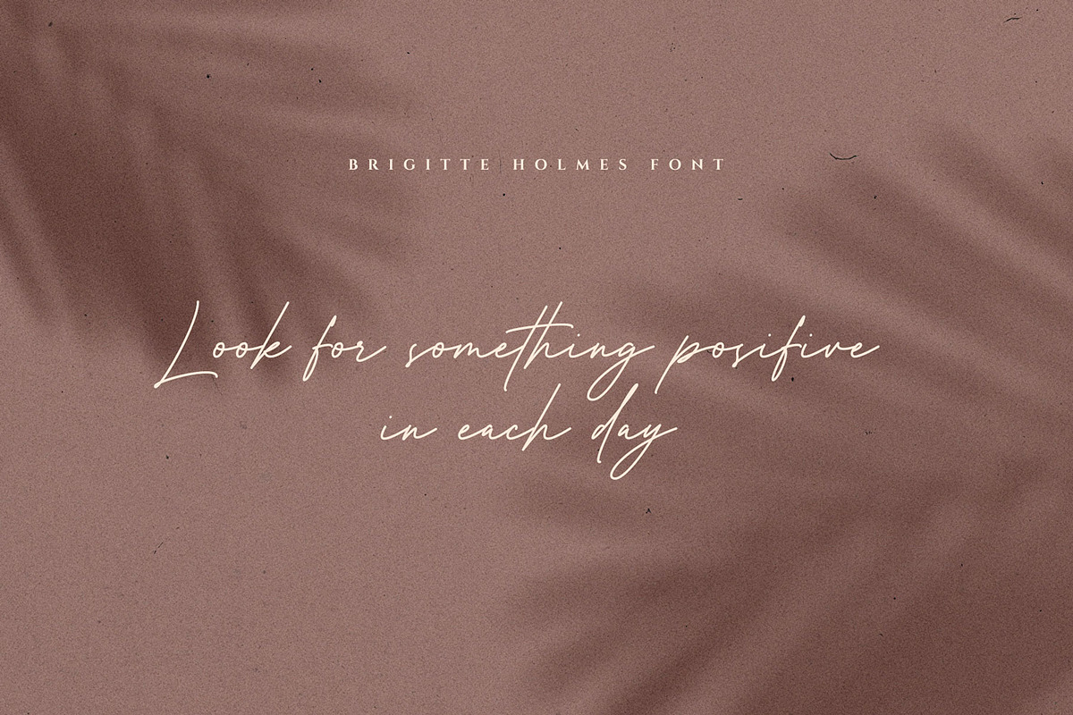 Brigitte Holmes Handwritten Font, a Handwritten Font by RantautypeStudio (Photo 2 of 12)