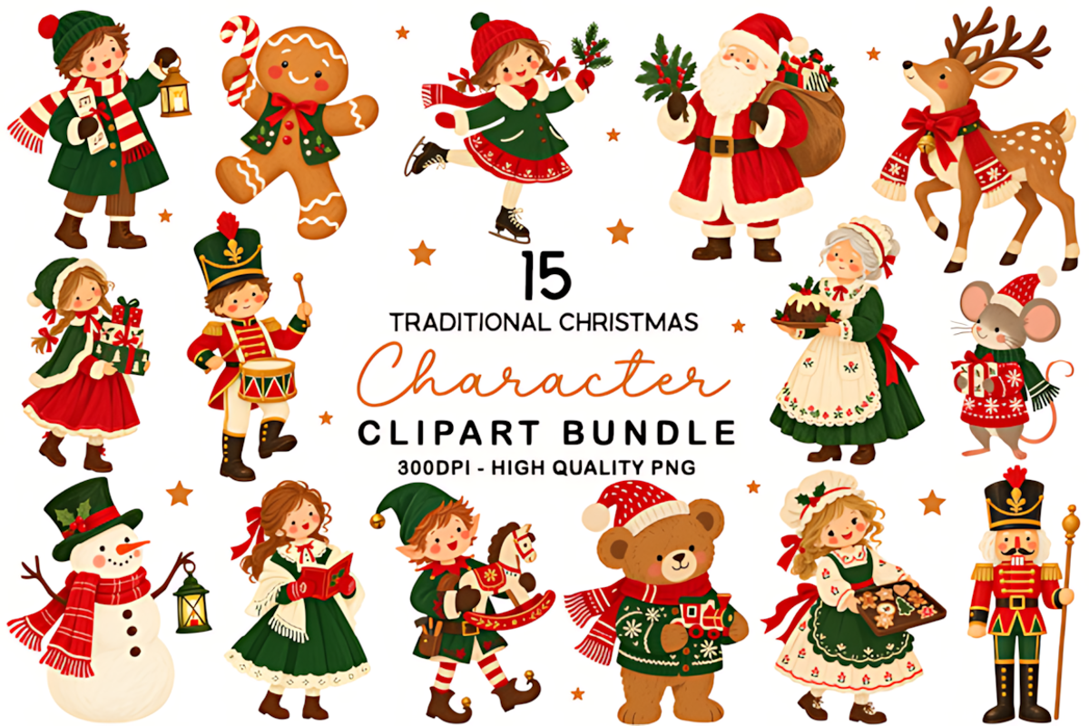 Traditional Christmas Character, a Seasonal Illustration by HueNestify (Photo 1 of 3)