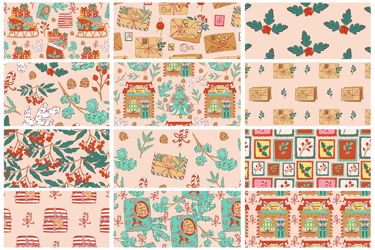 Santa Post office bundle, a Seasonal Illustration by Carpet Tapete Pretzel (Photo 5 of 24)