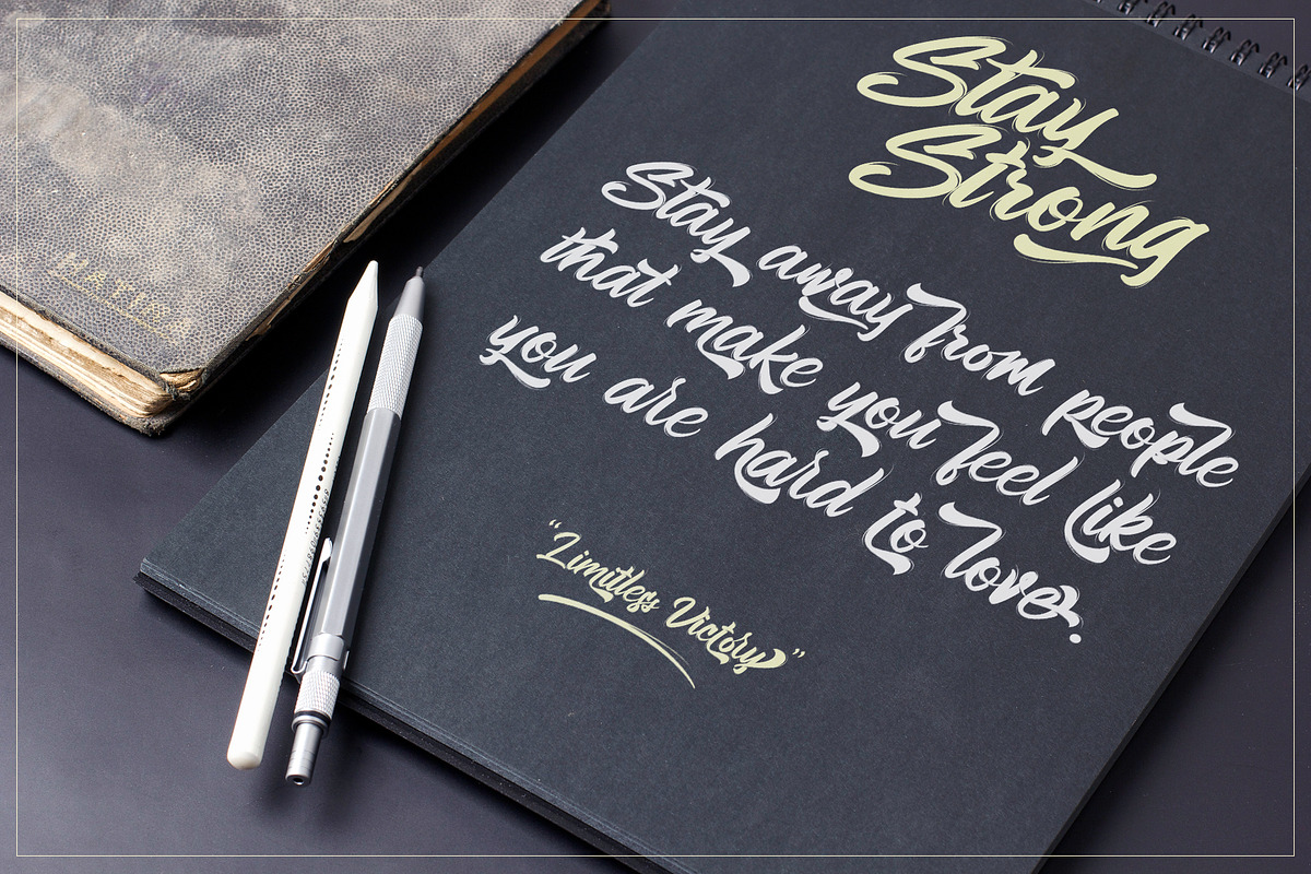 Bellsmore Brush Script, a Script Font by Rochart (Photo 9 of 18)